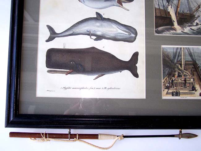 A framed grouping of 19th century Whaling related items — image 2